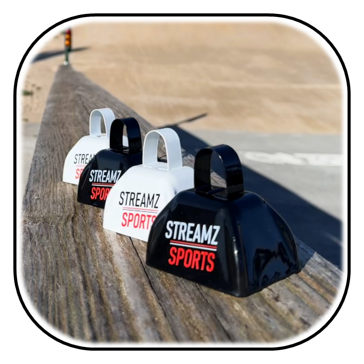 2 Black and 2 White Streamzsports support bells