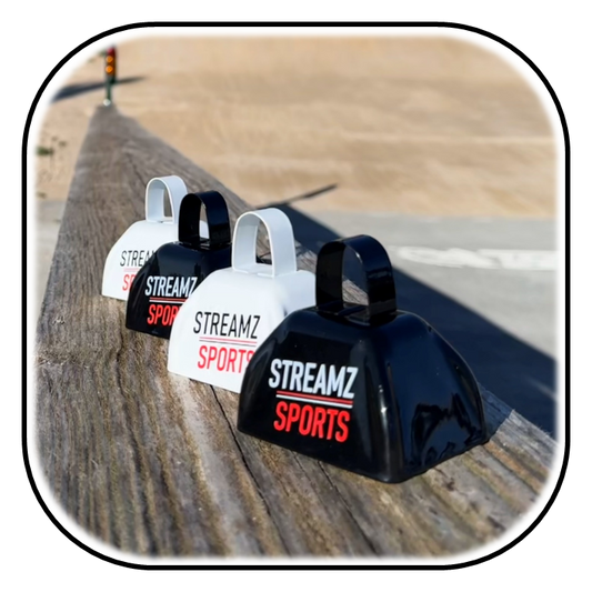 2 Black and 2 White Streamzsports support bells
