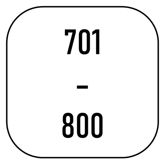 Plate 701 to 800