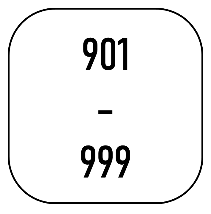 Plate 901 to 999