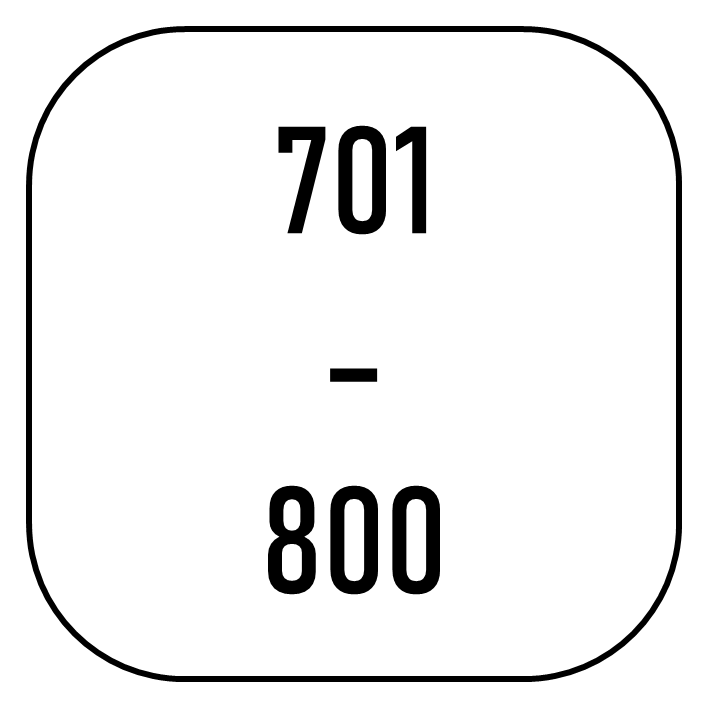 Plate 701 to 800